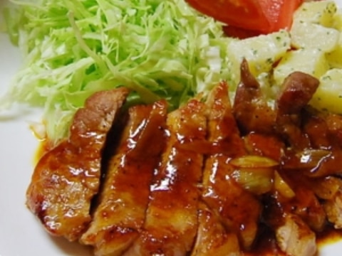 やっぱり美味しいトンテキ ニンニクソース!